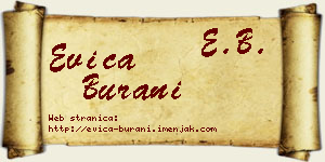 Evica Burani vizit kartica